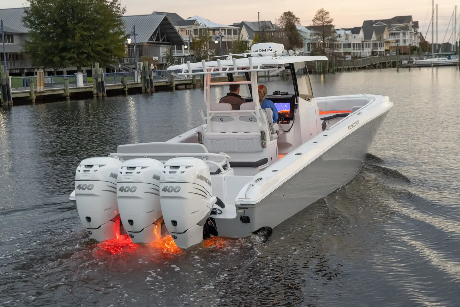 RGB cockpit lighting allows for full confidence during nighttime expeditions, with color customizability to match any style preference. Standard SeaBlaze RGB underwater light kit also featured